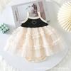 Bebé Verano Estilo Extranjero Princesa Harper Bolso Portabebés para Mujer Ropa de Pedo Verano Estilo Coreano Delgado Sin Mangas Vestido Todo en Uno