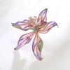 Broche de orquídea estilo chinês feminino requintado personalidade esmalte cor corsage design de nicho sensação pino acessórios de terno