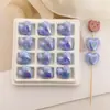Contas coloridas em acrílico em formato de coração, materiais para decoração de cadarços de sapato, acessórios para joias DIY, contas espaçadoras para pulseiras