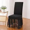 Entrega Direta do Fabricante Transfronteiriça de Capas de Cadeira de Gaze de Leite Acabadas, Elásticas e Ampliadas para Uso Doméstico, Capas de Cadeira de Cor Sólida para Banquete Estilo Europeu