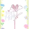 Estilo Ins Transfronterizo Te Amo Mamá Flor Decoración de Pastel de Acrílico Tulipán Día de la Mujer Tarjeta Insertable de Acrílico