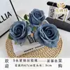 Flores Artificiais de Seda 3 Cabeças Série Rosa Alice Decoração de Casamento Casa Decoração de Corredor Salão de Casamento Atacado Transfronteiriço