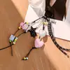 Pulsera Trenzada de Nylon Colgante Principios de Verano Versátil Llavero de Coche Colgante de Mochila Cadena Creativa Versátil Temperamento