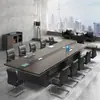 Mobiliario de Escritorio de Oficina de Recepción Grande Escritorio de Oficina Rectangular Mesa Larga Moderna Simple Combinación para Sala de Conferencias