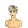 Nova peruca de cabelo curto liso, moda de fibra de alta temperatura transfronteiriça para mulheres europeias e americanas, disponível do fabricante para envio imediato e dropshipping