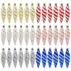 Novas Decorações de Natal Adereços para Decoração de Árvore de Natal Fio Espiral Pontiagudo Pintado Bolas de Natal Presentes de Natal