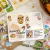 Adesivos Planos Fofos e Alegres da Série Pet com Desenhos de Animais em Cartoon para Diários DIY e Decoração de Traseira de Celular