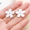 Pingentes de Gota de Óleo de Flor Branca Pura Margarida Flor de Cerejeira Rosa Crisântemo Brincos Pulseira Acessórios de Joia DIY Atacado