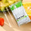 200 1 tenedor de fruta desechable en caja de bambú multifuncional para el hogar transparente pastel una caja de una lata