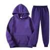 Conjunto de Moletom Masculino Relaxado 2025 Transfronteiriço, Cor Sólida, Roupa Esportiva Casual Tendência