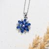 Pendientes de Espinela Azul Zafiro y Camelia de Lujo Ligero y de Alta Gama Collar Colgante Encantadora Azul Misterioso Pendientes de Zafiro para Mujer