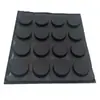 Almohadilla cilíndrica de silicona negra, base de goma hemisférica para muebles, junta antideslizante, almohadilla de pie de silicona autoadhesiva, antideslizante, silenciosa