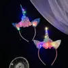 Puesto de Diademas en Mercado Nocturno Accesorios para el Cabello Diadema Luminosa Infantil Empujar Tarjeta de Unicornio Lugar Escénico Productos Populares