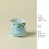 Taza Maestra de Cerámica Loto Verde Azul Ino Kiyomatsu, Exquisito Diseño Pintado a Mano de Peces y Hojas de Loto, Taza de Té Kung Fu, Taza Personal, Taza de Degustación