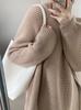 Suéter de cuello alto con cremallera oblicua de doble cabeza con sentido del diseño de moda Luxi para mujer, suéter casual holgado de otoño e invierno ss235