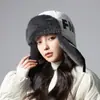 Gorro de Invierno para Mujer, Gorro de Cazador Cálido para Exteriores con Orejeras, Circunferencia de Cabeza Grande, Gorro de Felpa Clásico Versátil, Gorro tipo Turbante a Prueba de Viento