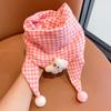 Outono e inverno de 2023 Novo cachecol triangular fofo estilo coreano Ketong para meninas bebês e crianças de 0 a 12 anos circunferência triangular
