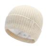 Gorros de Punto para Otoño e Invierno, Gorros de Lana Cálidos Casuales para Hombre y Mujer, Gorros de Lana Gruesos con Forro de Polar para Esquiar, Protección para las Orejas, Transfronterizo