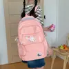 Mochila nueva y elegante de alta capacidad para niñas de primaria, secundaria y preparatoria, mochila versátil de color sólido con múltiples compartimentos