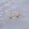 Aretes de Clip para Oreja Letra t Incrustados de Diamantes en Plata de Ley S925, Pendientes de Lujo Ligero, Modernos y a la Moda, Pendientes de Nicho con Estilo Minimalista Único