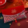 Bolsa de sobre rojo estilo chino de lujo para bodas, tamaño grande, para dinero de regalo de boda, ceremonia del té y regalos de felicitación, hecha de tela de brocado