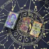Baralho de Tarot Dourado Waite Carta de Tarot Tarot Impressão Colorida Carta de Tarot PVC Impermeável Jogo de Mesa de Tarot Toalha de Mesa