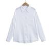 Camisa Polo de Manga Larga de Algodón y Lino Suelta para Chicas Calientes Personalizada y a la Moda, Estilo Perezoso para Mujer, Cárdigan Top de Un Solo Botón