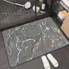 Tapete de Piso de Tierra de Diatomeas con Patrón de Mármol Transfronterizo, Tapete Absorbente para Baño, Tapete Antideslizante, Tapete de Secado Rápido para Baño, Cocina y Puerta de Entrada