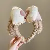 Diadema de estilo coreano kawaii para niña, bonita diadema de felpa con dibujos animados para otoño e invierno, diadema para lavarse la cara a presión con el pelo de niña dulce
