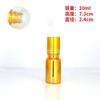 En stock frasco de cuenta dorada galvanizada columna de acero frasco de perfume cuenta de vidrio cosmético para masaje frasco de aceite esencial 30ml100ml