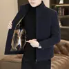 Ropa Diaria para Hombres Otoño e Invierno Casual Tops de Lana Chaquetas Cortas Casual Versátil Engrosadas Cálidas Chaquetas de Lana