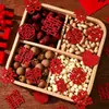 Ocasiones felices: Mini caracteres de "doble felicidad" de tela no tejida hechos a mano para decoración de cama de boda, decoración de habitación de boda, compromiso de boda y bandeja de frutas secas