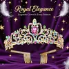 Venta Caliente Transfronteriza Corona de Novia para el Cabello con Diamantes de Cristal Corona de Cumpleaños Tiara Diadema para Actuación Infantil Accesorios para el Cabello