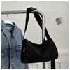 Bolso bandolera de pana de color liso de gran capacidad, novedad de 2024, sencillo y moderno, con colgante informal, para mujer