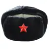 Insignia Soviética Sombrero Lei Feng para Exteriores a Prueba de Frío Acolchado Grueso del Noreste Forrado de Lana Sombrero de Algodón Cálido para Ciclismo de Invierno Protección para los Oídos para Hombres y Mujeres