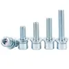 GB70.1 combinação de arruela plana e parafuso de máquina com cabeça sextavada e soquete combination screw M3-M12 zinco azul branco