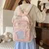 Mochila Estudiantil Nueva de Alto Aspecto Estilo Japonés para Niñas, Diseño Fresco y Dulce de Bloques de Color, Mochila de Gran Capacidad para Estudiantes de Secundaria y Preparatoria