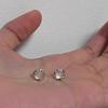 Arete de hueso de la oreja con lazo para mujer, cierre de rosca, aretes para perforación de oreja, aretes con diseño de nicho, aretes para dormir sin necesidad de quitar