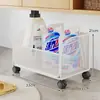 Estante de Almacenamiento para Gabinete de Baño con Ruedas para Detergente de Lavandería, Organizador de Artículos de Tocador para el Hogar