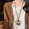Colar com Borboleta, Flor e Franja Estilo Étnico Exótico Feminino Novo Estilo Chinês Retrô Boêmio Longo Acessórios de Estilo para Férias