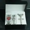 Collar Pulsera Reloj Conjunto Colgante Cruz Grande de Diamante Personalizado Hip-hop Impresionante Gama Alta Regalo para Hombres