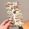 Pinzas para el Cabello de Venta Caliente para Otoño e Invierno para Mujeres, Pinzas Laterales Color Melard, Lindos Pinzas Cartoon Bb, Pinzas de Pato, Pinzas para Flequillo y Pinzas para el Cabello para Mechones Sueltos