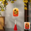 Festival de Medio Otoño 2026 Linternas Rojas Pequeñas Decorativas Linternas de Flores Estilo Nuevo Adornos Colgantes Impermeables para Exteriores Plantas Verdes Árboles Plantas en Maceta Adornos Colgantes Luminosos