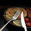 Amazon Transfronteiriça Aço Inoxidável Talheres Ocidentais Estrela Diamante Faca, Garfo e Colher Conjunto de Quatro Peças Restaurante Ocidental Steak Luxo Leve
