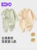Mameluco para Bebé Jq Jingqi Estilo Primavera y Otoño Mono de Algodón Puro para Niños Pequeños, Apertura Frontal, Ropa de Otoño Clase A