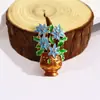 Cesta de Flores Vintage Liga de Zinco Broche Criativo Moda Strass Corsage Casaco Alfinete Retrô Acessórios para Jaqueta Fabricante Atacado