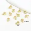 Rueda Chapada en Oro Real de 18 Quilates que Conserva el Color con Cuentas Espaciadoras de Tres Vías Brillantes para Colgar Accesorios de Pulsera y Collar Hechos a Mano con Cuentas C01