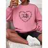 Sudadera de Cuello Redondo con Cruz de Letra de Fe Exportación Transfronteriza Amazon Wish Una Pieza Top al por Mayor