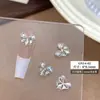 Joias de unha de zircônia acabadas em formato de coração super brilhantes borboleta prateada zircônia material de broca empilhada bolsa decorações de unha