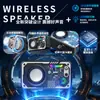 KM-V1 Transparente Mecha Canhão de Aço Pequeno Bluetooth Alto-falante Outdoor Home Wireless Charging Microfone Canhão de Som Bluetooth Audio